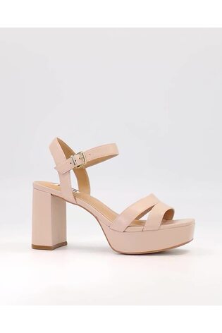 Dune London Nude Molten Sandals - Image 2 of 7