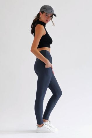 Pineapple Grey Womens Pocket Badge Leggings - Image 2 of 8