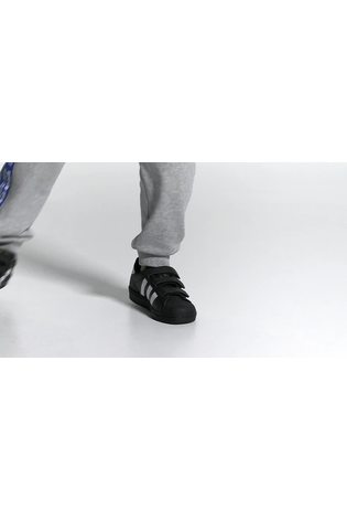 Adidas superstar velcro black shop
