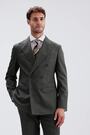 MOSS Charcoal Tailored Double Breasted Italian Suit Jacket - Image 2 of 6