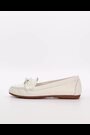 Dune London White Grovers Trim Detail Driving Moccasin Shoes - Image 2 of 6