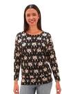 Roman Grey Abstract Print Round Neck Top - Image 2 of 6
