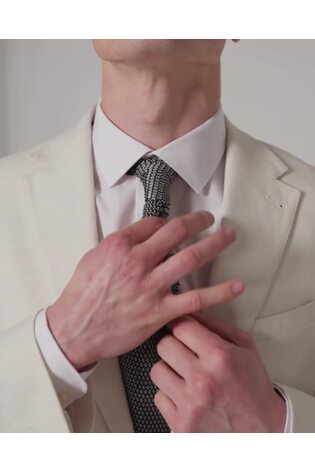Harry Brown Cream Giacomo Slim Fit Cotton Linen Suit Jacket - Image 2 of 12