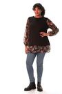 Roman Brown Curve Floral Print 2-In-1 Top - Image 2 of 6