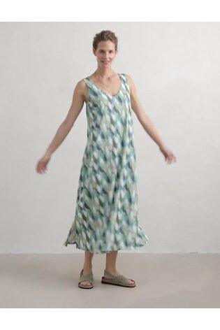 Seasalt Cornwall Green Rosa Sleeveless V-Neck Jersey Dress - Image 2 of 9