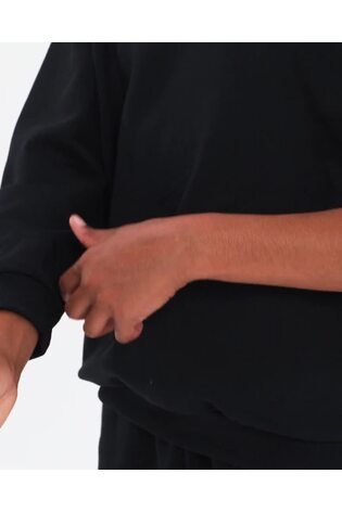 Nike Black Oversized Club Fleece Sweatshirt - Image 2 of 6 Nike Black Oversized Club Fleece Sweatshirt - Image 2 of 6