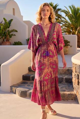 paisley border print effortless boho maxi dress forever paisley reviews Buy Roman Pink from Next USA Mother of Bride Hand wash cold. Size:US10/UK14/EU42 The dress turned 11
