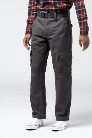 Charcoal Grey Belted Tech Cargo Trousers - Image 2 of 10 Charcoal Grey Belted Tech Cargo Trousers - Image 2 of 10