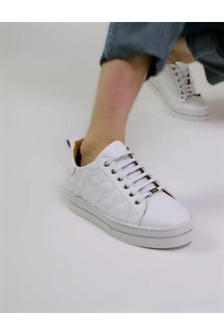 Jones Bootmaker Alexandrite Leather Quilted  Trainers - Image 2 of 7