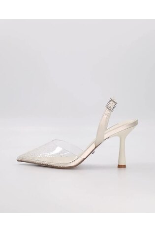 Dune London Cream Divinely Sea Pearl Bridal Slingback Heels - Image 2 of 6
