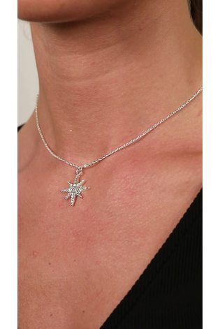 Серебристое ожерелье с подвеской-звездой Caramel Jewellery London - Изображение 2 из 7