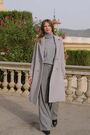 Sosandar Grey Double Breasted Tab Sleeve Coat - Image 2 of 6