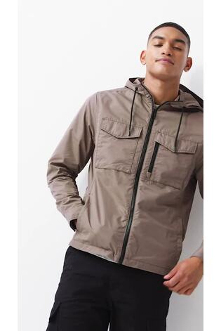 Stone Natural Shower Resistant Hooded Utility Jacket - Image 2 of 10