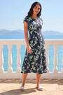 Roman Green Floral Print Midi Tea Dress - Image 2 of 7