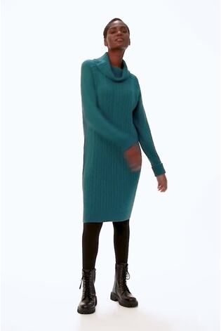 Roman Dark green Roll Neck Knitted Jumper Dress - Image 2 of 6