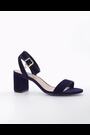 Dune London Blue Wide Fit Memee Mid Block Heel Sandals - Image 2 of 7