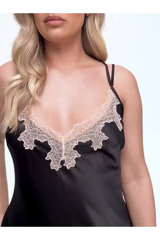 Ann Summers Black Satin Sorella Maxi Chemise Nightie - Image 2 of 4