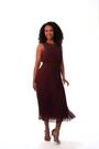 Roman Purple Petite Hotfix Pleated Midi Dress - Image 2 of 6