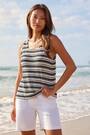 Roman Black Stripe Stretch Vest Top - Image 2 of 5