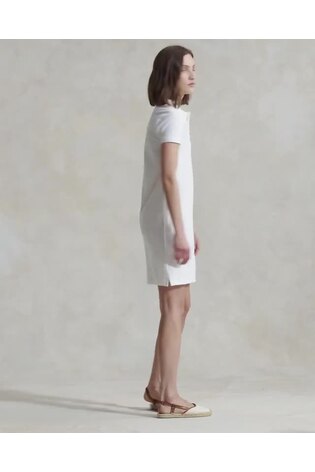 Polo Ralph Lauren White Mesh 100% Cotton Polo Dress - Image 2 of 6