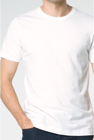 White Regular Fit Essential Crew Neck T-Shirt - Image 2 of 7