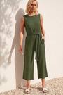 Roman Green Petite Textured Jumpsuit - Image 2 of 5