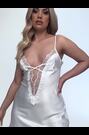 Ann Summers White Cherryann Satin Chemise Slip Nightie - Image 2 of 5
