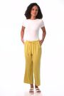 Gelb - Roman – Cropped-Hose aus Leinen - Bild 2 von 5