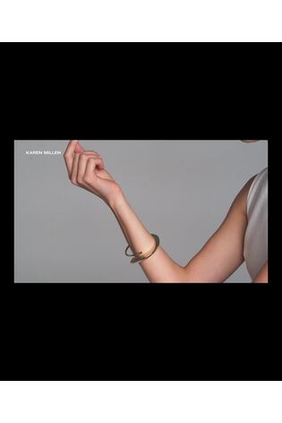 Karen Millen Gold Tone Gold Tone Tapered Bangle - Image 2 of 4