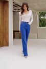 Sosandar Blue Pintuck Jeans - Image 2 of 6