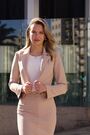 Sosandar Cream Petite Cropped Tailored Blazer - Image 2 of 6