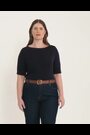 Lauren Ralph Lauren Curve Judy Stretch Cotton Boatneck Top - Image 2 of 13