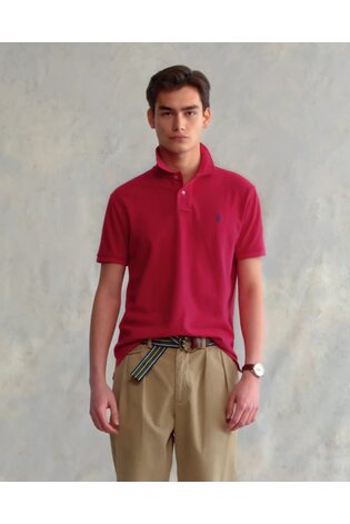 Polo Ralph Lauren Red Short Sleeve Pique Polo Shirt - Image 2 of 6