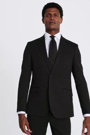 MOSS Charcoal Grey Slim Stretch Suit: Jacket - Image 2 of 8