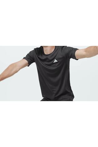 adidas Black Workout Essentials Short Sleeve T-Shirt - Image 2 of 6