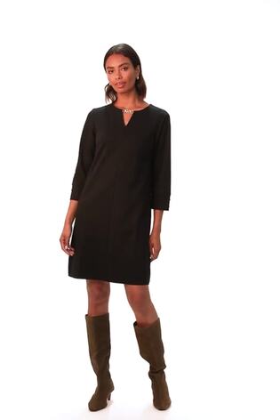 Roman Black Keyhole Chain Shift Dress - Image 2 of 6
