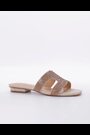 Dune London Gold Loupe Smart Slider Sandals - Image 2 of 6