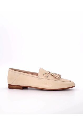 Dune London Cream Graysons Flexible Sole Tassel Loafers - Image 2 of 6