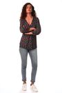 Roman Blue Floral Front Pleat Top - Image 2 of 6