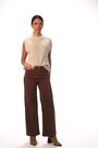 Roman Brown Cotton Blend Wide Leg Stretch Jeans - Image 2 of 6
