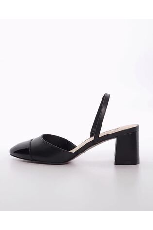 črna - Dune London Previdna ojačana konica; kapica Slingbacks - Slika 2 iz 6