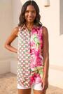 Roman Pink Mix & Match Print Longline Blouse - Image 2 of 5