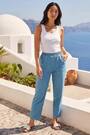 Roman Blue Petite Stretch Denim Trousers - Image 2 of 5