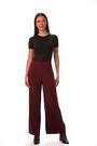 Roman Dark Purple Wide Leg Stretch Trousers - Image 2 of 6