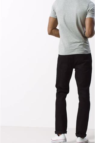 Solid Black Slim Classic Stretch Jeans