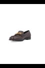 Leather Hardware-Detail Loafers in Chocolate - Image 2 of 7