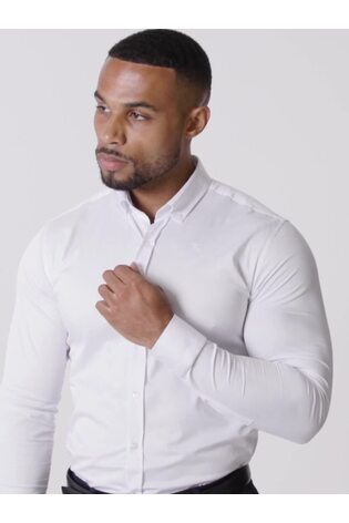 Vit - Skräddarsydd skjorta med Muskulös passform - Bild 2 av 11