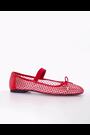 Dune London Red Happeningg Embellished Ballerina Flats - Image 2 of 8