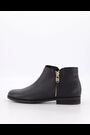 Dune London Black Pond Side Zip Cropped Ankle Boots - Image 2 of 6