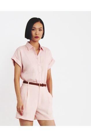 Lauren Ralph Lauren Broono Button Front Linen Shirt - Image 2 of 9